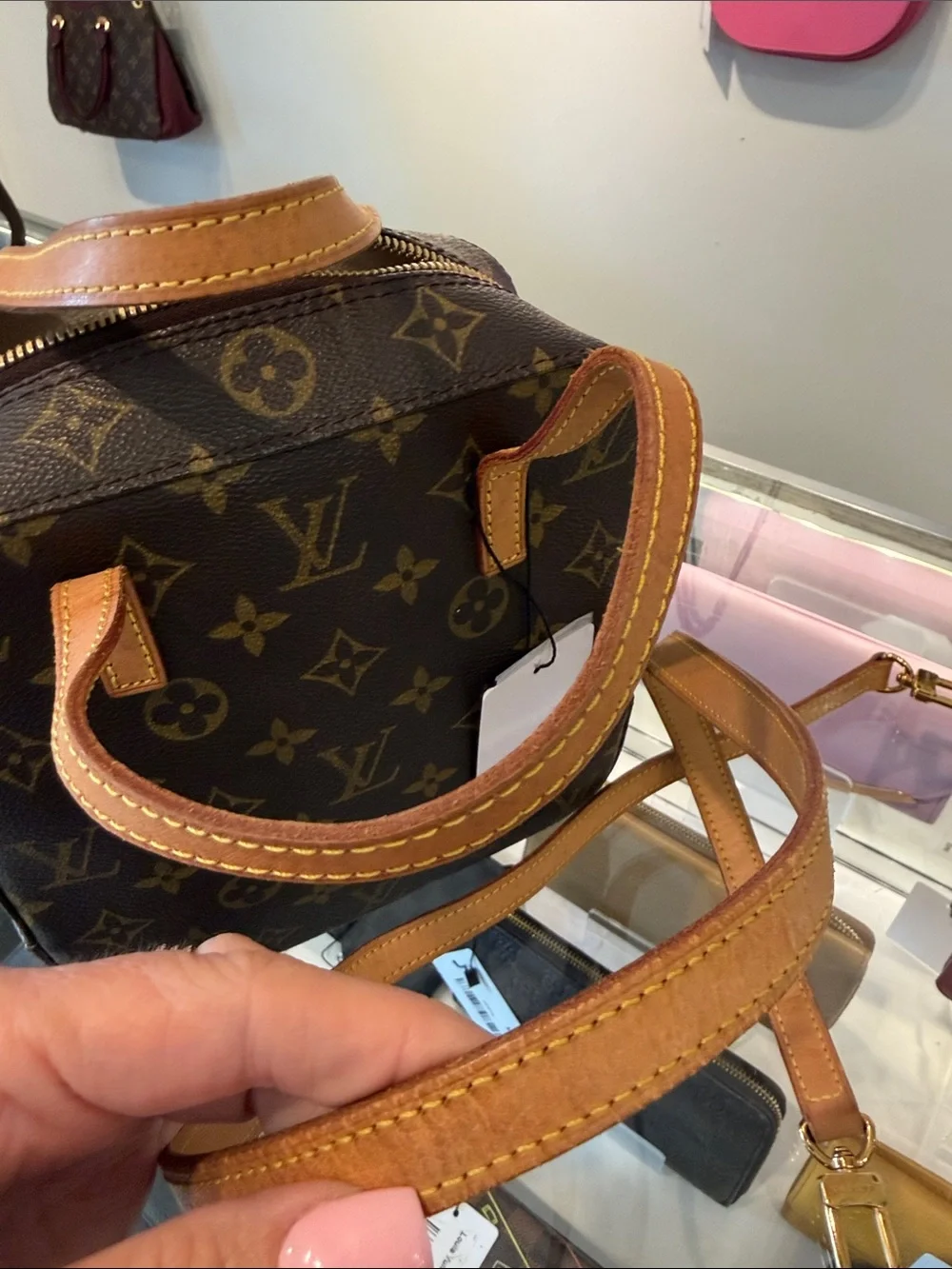 Louis Vuitton Brown Monogram and Vachetta Spontini